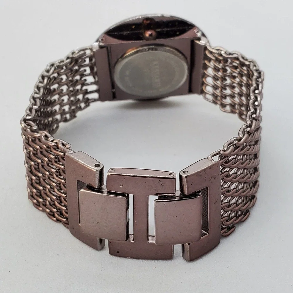 Kessaris Dark Brown Dial Mesh Bands 34MM‎ Round Case 7